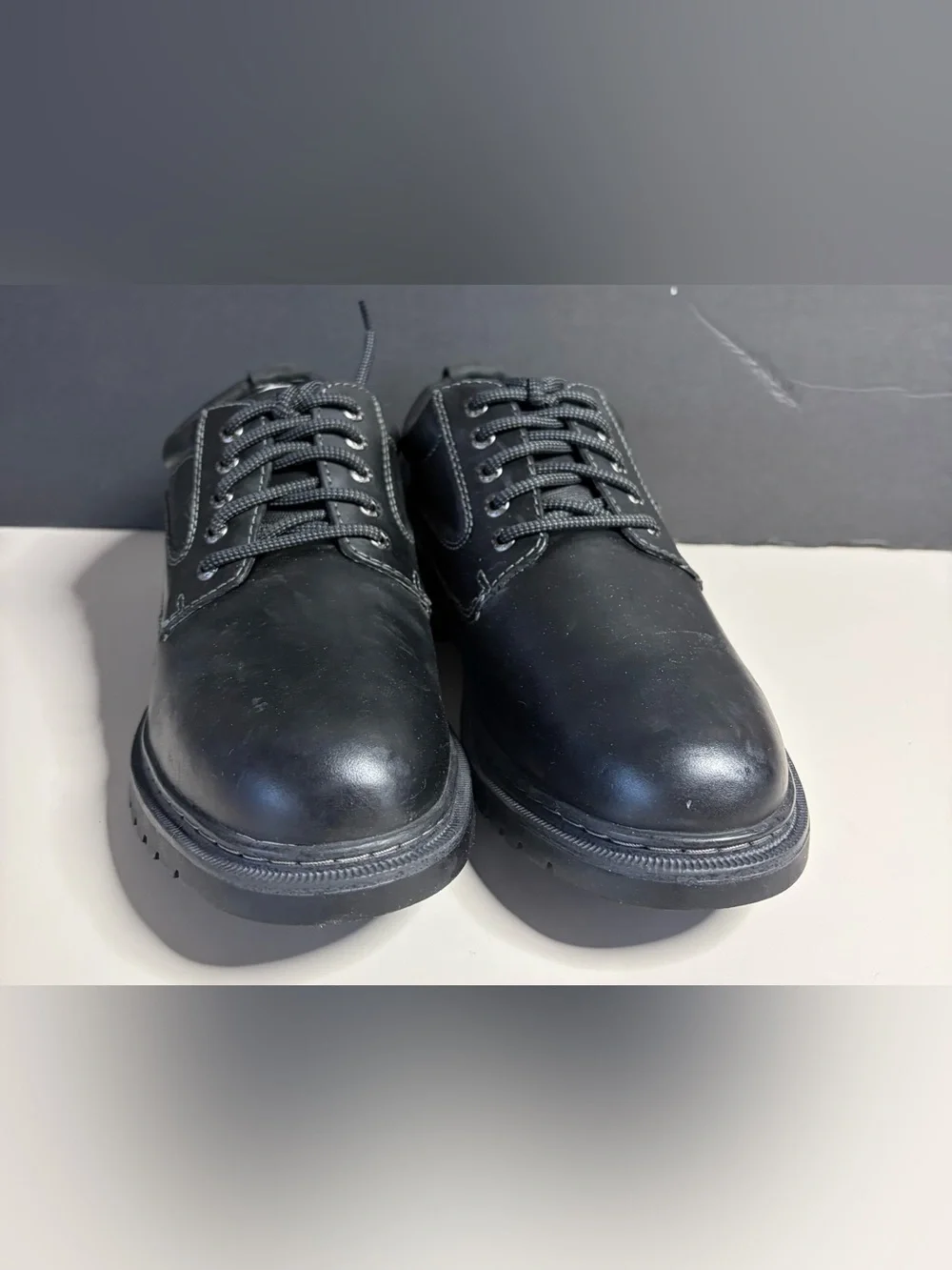 Dockers Black Men's Leather Derby Oxfords